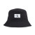 Mono Logo Patch Bucket Hat - Black
