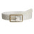 Must White Leather Belt - 25mm