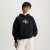 Premium Monologo Hoodie - Black