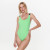 Scoop Back One Piece Swimsuit - Green