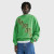 Boxy College Pop Sweatshirt - Green