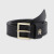 Casual Leather Square Buckle Belt 30mm - Black
