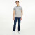 Tommy Hilfiger Core Tipped Slim Polo - Grey Heather