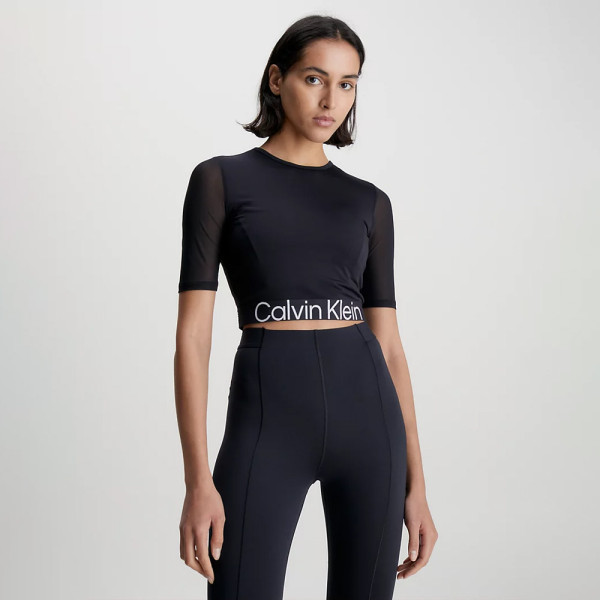 Calvin Klein - Short Sleeve T-Shirt (Cropped) - Black |ThirdBaseUrban