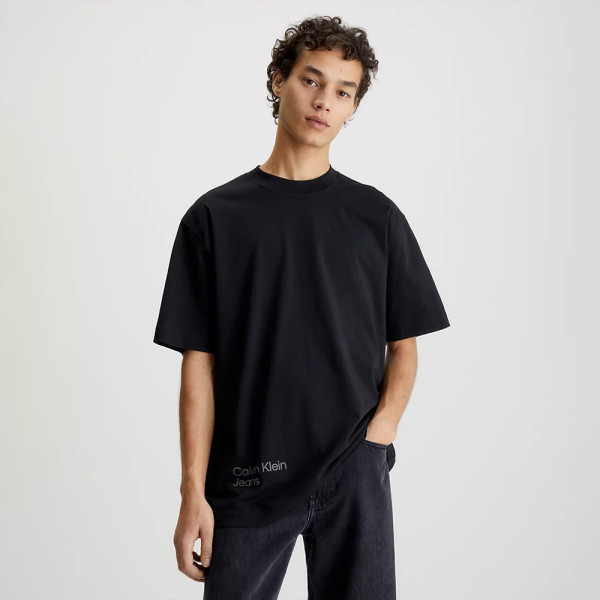 Calvin Klein Blurred Colored Address T-Shirt - Black |ThirdbaseUrban