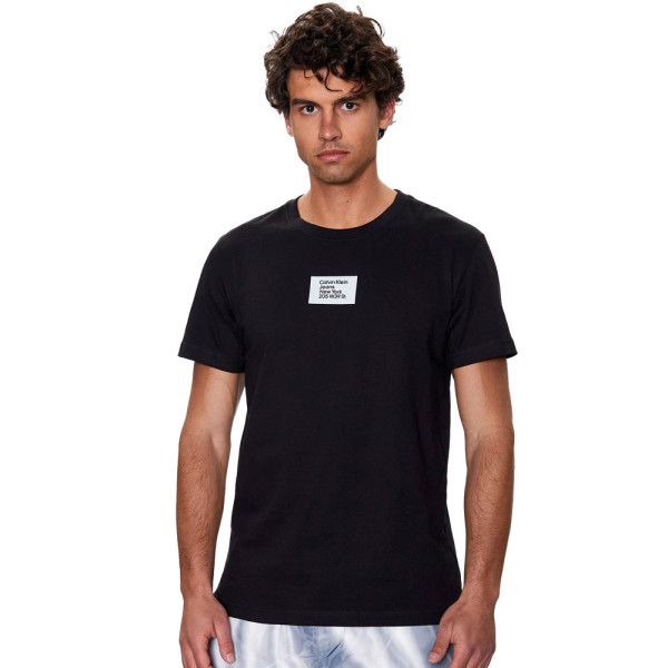 Calvin Klein Colored Address Small Box T-Shirt - Black |ThirdbaseUrban