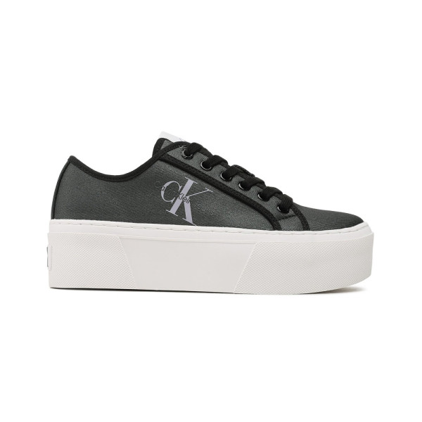 Calvin Klein Cupsole Flatform Sneakers - Black Multi |ThirdBaseUrban