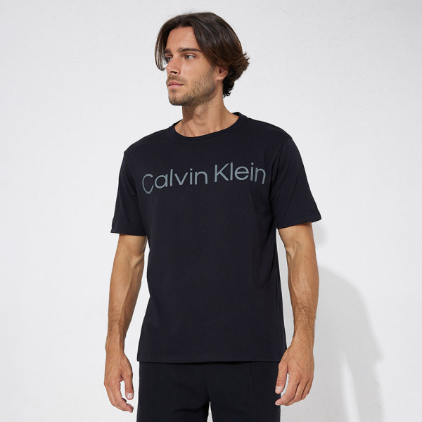 Calvin Klein Logo Detail Short Sleeves Casual T-Shirt - Black ...