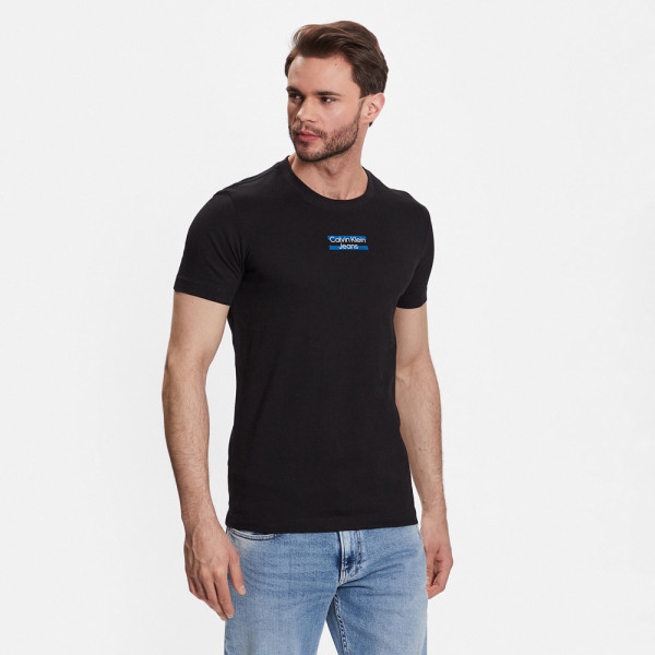 Calvin Klein Transparent Stripe Logo T-Shirt - Black |ThirdBaseUrban