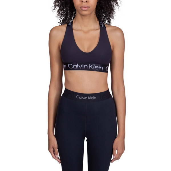 Calvin Klein Performance Medium support sports bra - black beauty/black -  Zalando.de