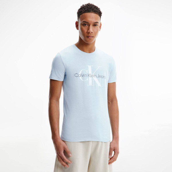 $42 Calvin Klein Men's Black Short-Sleeve Crewneck Monogram Logo T-Shirt  Size M