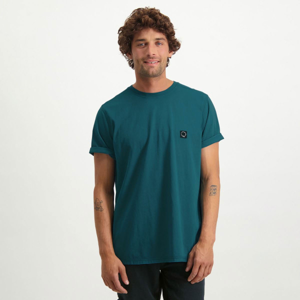 CIRCLE OF TRUST Jake Organic Cotton T-Shirt - Teal | Third Base Urban