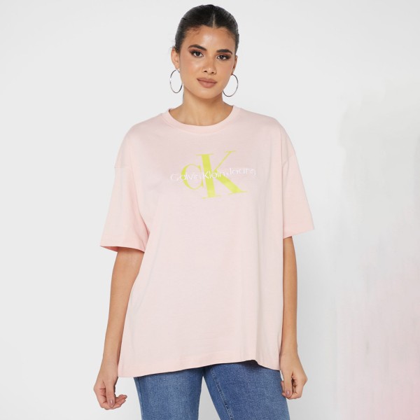 Calvin Klein Jeans Mono Logo Embroidered Organic Cotton T-Shirt