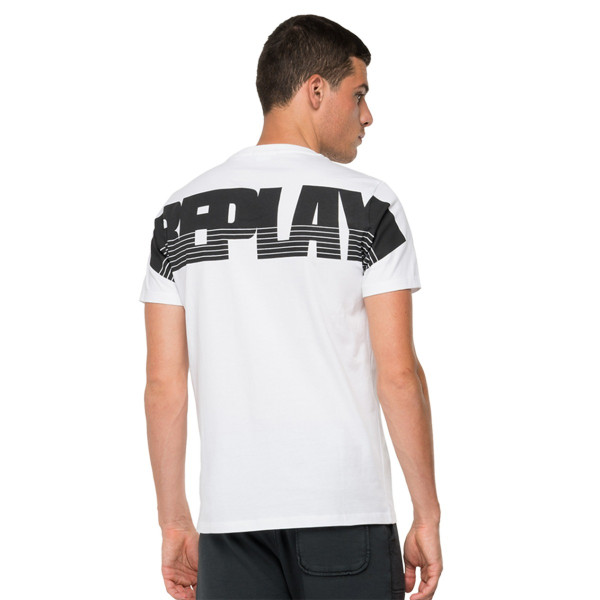 REPLAY Back Graphic Tee in | Third Urban Base White