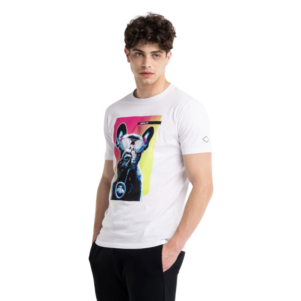 Replay Dog Graphic T-Shirt |ThirdbaseUrban - White