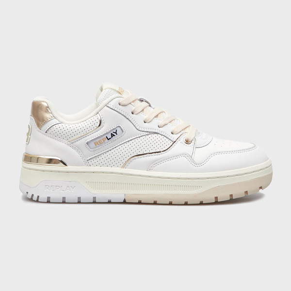 Replay Gemini W Gold Sneakers - White Multi |ThirdBaseUrban