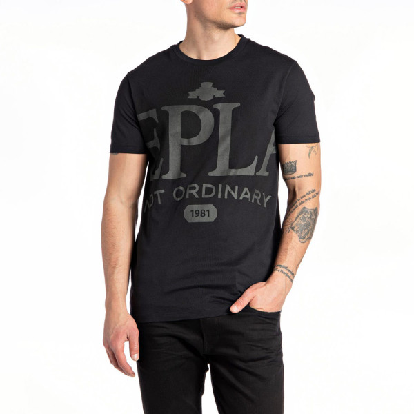 Replay Not Ordinary Logo Print T-Shirt - Black |ThirdbaseUrban