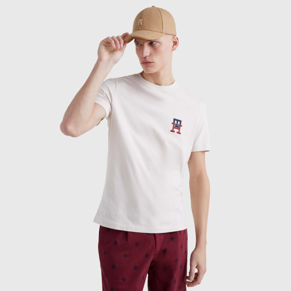 Tommy Hilfiger Essential Monogram T-Shirt - White |ThirdbaseUrban
