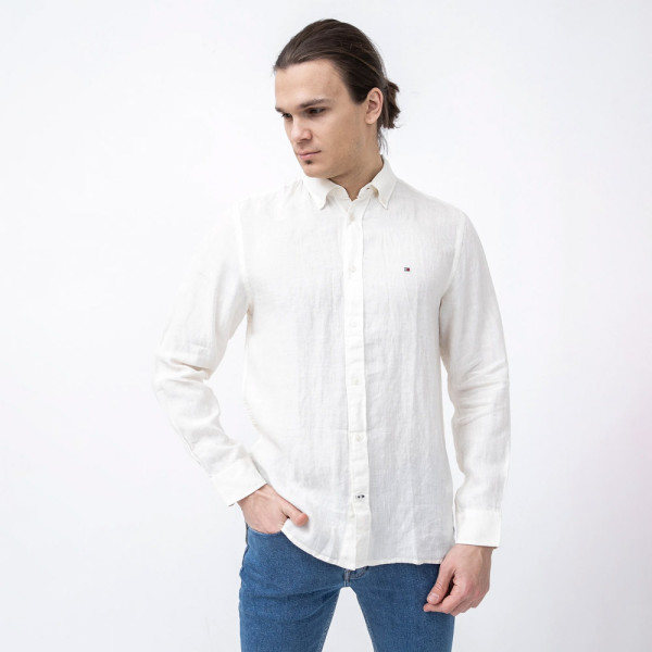 Tommy hilfiger linen on sale shirt