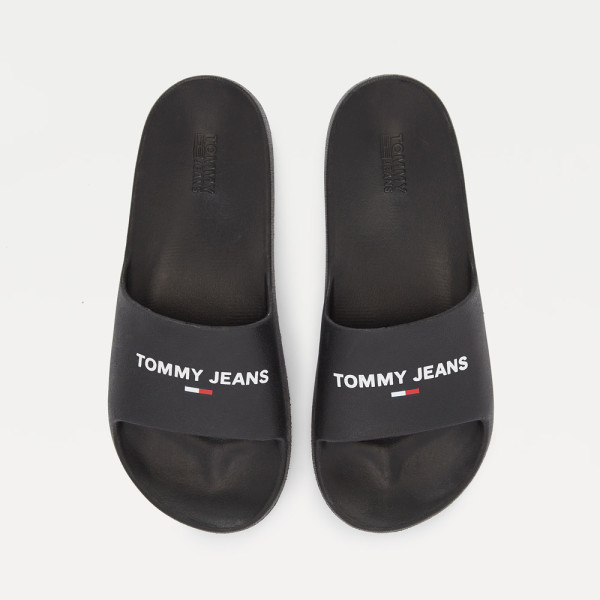 TOMMY HILFIGER Essential Logo Sandals - BLACK|ThirdbaseUrban