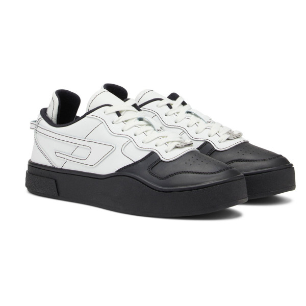 DIESEL S-Ukiyo Low X Sneaker - White And Black | ThirdbaseUban