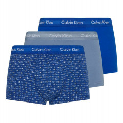 CALVIN KLEIN Low Rise Trunk 3 Pack Blue Multi