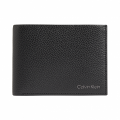 CALVIN KLEIN Leather Billfold Wallet Black
