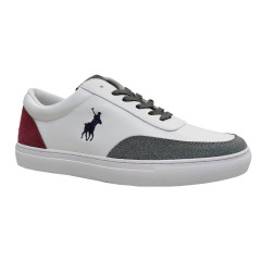 POLO Suede Contrast Sneakers - White